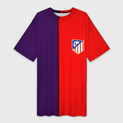 Женская длинная футболка Атлетико полосы / 3D-принт – фото 1