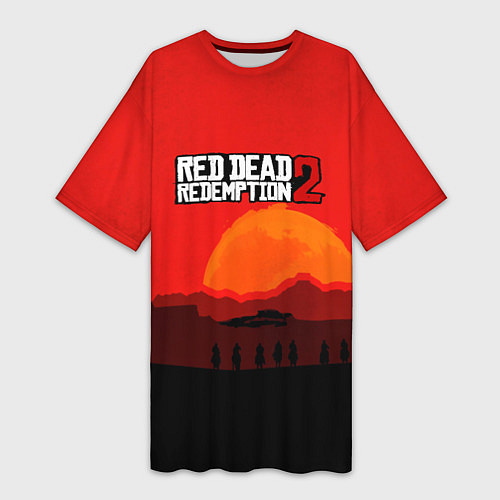 Женская длинная футболка Red Dead Redemption game / 3D-принт – фото 1