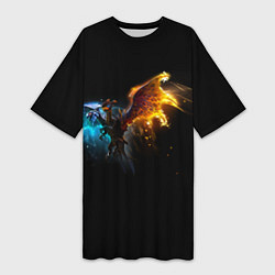 Футболка женская длинная Jakiro дота 2, цвет: 3D-принт