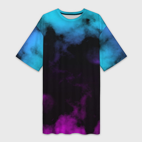 Женская длинная футболка Градиент - дым / 3D-принт – фото 1