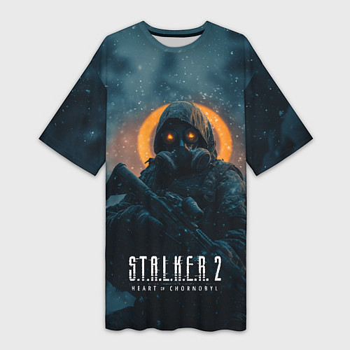 Женская длинная футболка Stalker 2 / 3D-принт – фото 1