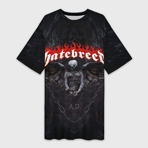 Женская длинная футболка Hatebreed hardcore / 3D-принт – фото 1