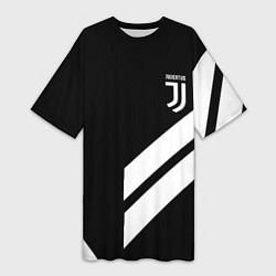 Женская длинная футболка Juventus line white