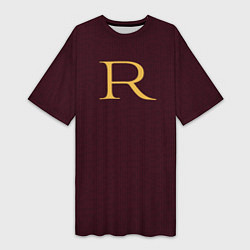 Футболка женская длинная Weasley jumper letter R, цвет: 3D-принт
