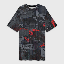 Женская длинная футболка Микроплата