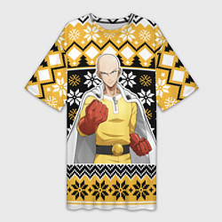 Футболка женская длинная One-Punch Man sweater, цвет: 3D-принт