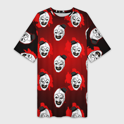 Женская длинная футболка Funny clown Art in blood / 3D-принт – фото 1