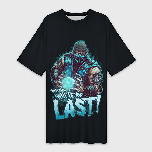 Женская длинная футболка Sub-zero - Mortal Kombat / 3D-принт – фото 1