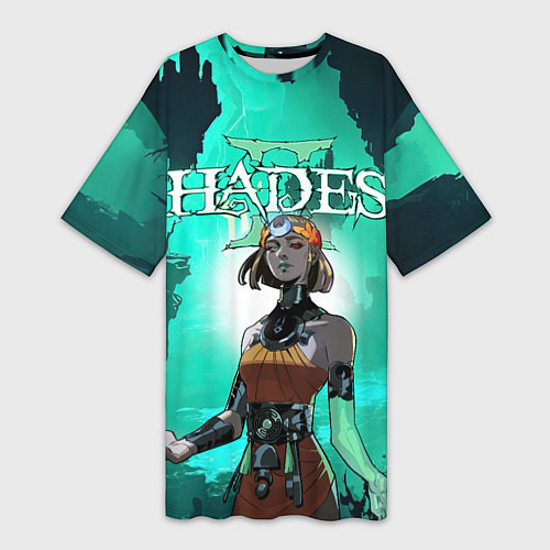 Женская длинная футболка Мелиноя в подземелье - Hades 2 / 3D-принт – фото 1
