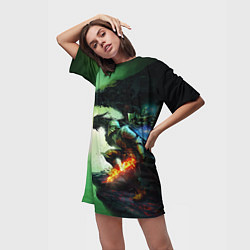 Футболка женская длинная Inquisition Dragon Age, цвет: 3D-принт — фото 2