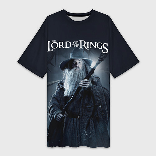 Женская длинная футболка Властелин колец - Гендальф маг / 3D-принт – фото 1