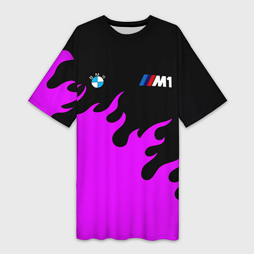 Женская длинная футболка BMW flame / 3D-принт – фото 1