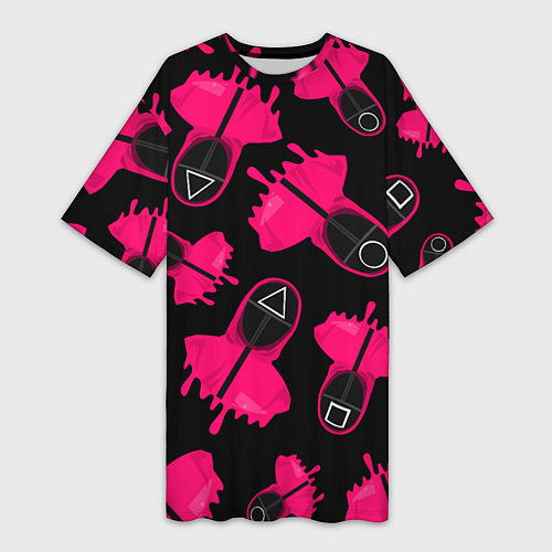 Женская длинная футболка Стражи из игры в кальмара / 3D-принт – фото 1