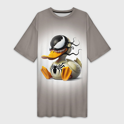 Женская длинная футболка Venom Duck - ai art fantasy / 3D-принт – фото 1