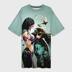 Футболка женская длинная Mileena & Kotal Kahn - Mortal Kombat, цвет: 3D-принт