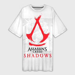 Женская длинная футболка Assassins Creed Shadows - samurai