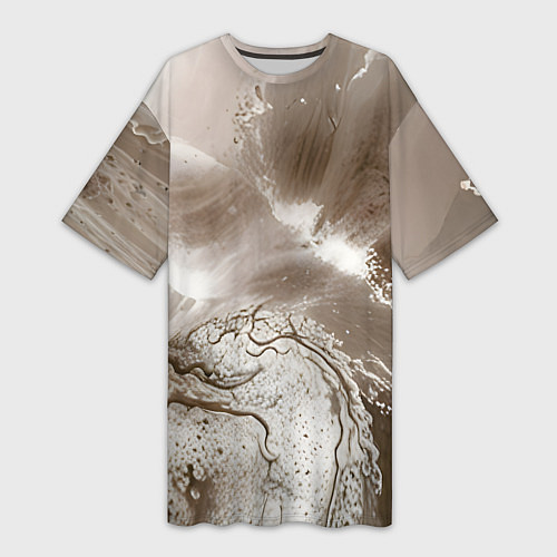 Женская длинная футболка Песок и вода / 3D-принт – фото 1