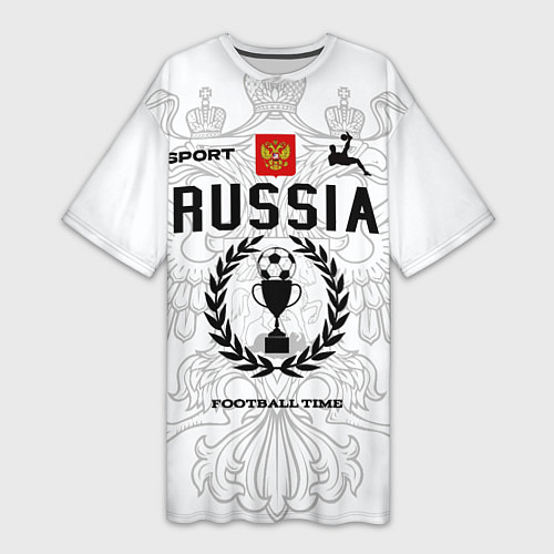 Женская длинная футболка Футбольная форма Россия с номером 10 / 3D-принт – фото 1