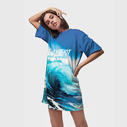 Футболка женская длинная Все дуреют с этой красоты, цвет: 3D-принт — фото 2