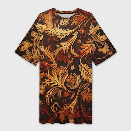 Женская длинная футболка Старый ковер текстура / 3D-принт – фото 1