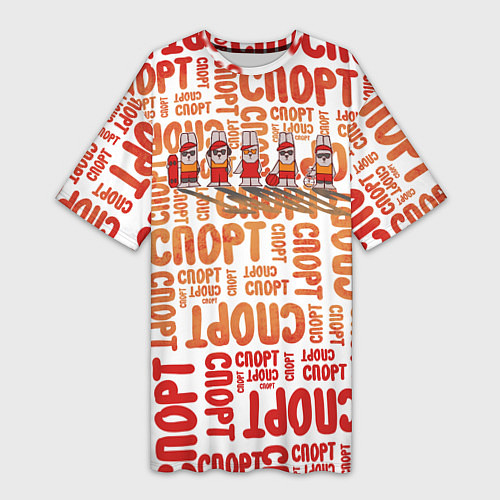 Женская длинная футболка КролСпорт / 3D-принт – фото 1