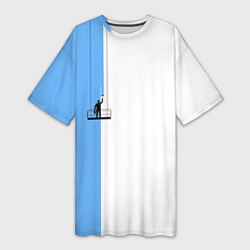 Женская длинная футболка Моляр красит стену