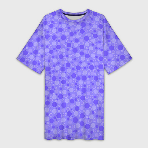 Женская длинная футболка Фиолетовый сиреневый пузыри / 3D-принт – фото 1