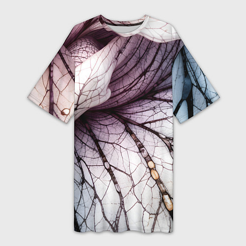 Женская длинная футболка Раскрытый цветок / 3D-принт – фото 1