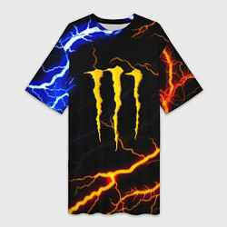 Женская длинная футболка Monster energy storm