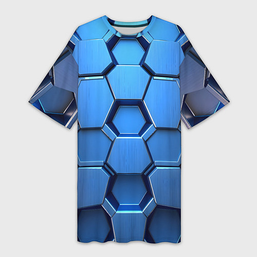 Женская длинная футболка Синий бронежилет / 3D-принт – фото 1