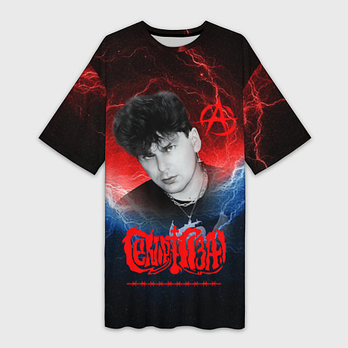 Женская длинная футболка Сектор газа Юрий Хой / 3D-принт – фото 1