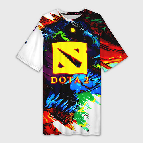 Женская длинная футболка Dota monster / 3D-принт – фото 1