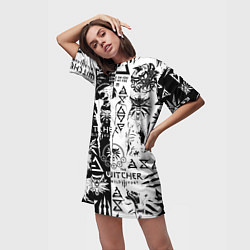 Футболка женская длинная Monster energy логотипы игр, цвет: 3D-принт — фото 2