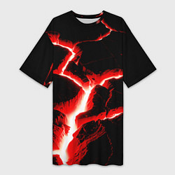 Женская длинная футболка The rift