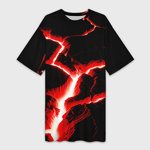 Женская длинная футболка The rift / 3D-принт – фото 1