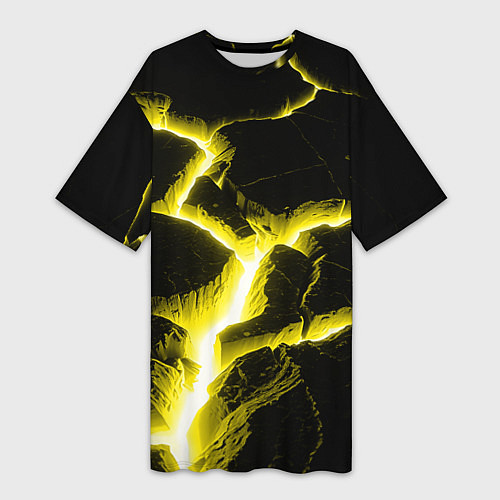 Женская длинная футболка The rift / 3D-принт – фото 1