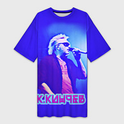 Футболка женская длинная Кинчев Константин, цвет: 3D-принт