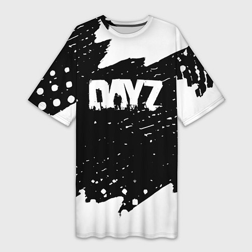 Женская длинная футболка Dayz геометрия краски / 3D-принт – фото 1