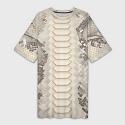 Женская длинная футболка Светлая кожа змеи