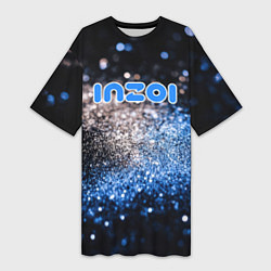 Женская длинная футболка Inzoi логотип игры