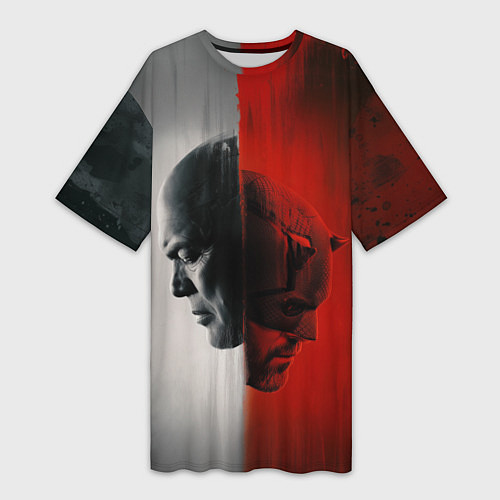 Женская длинная футболка Сорвиголова рожденный заново Мэтт Мёрдок / 3D-принт – фото 1