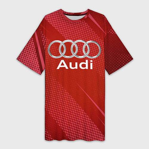 Женская длинная футболка Audi - абстракция / 3D-принт – фото 1