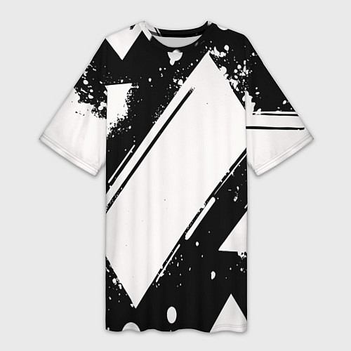 Женская длинная футболка Color black white / 3D-принт – фото 1