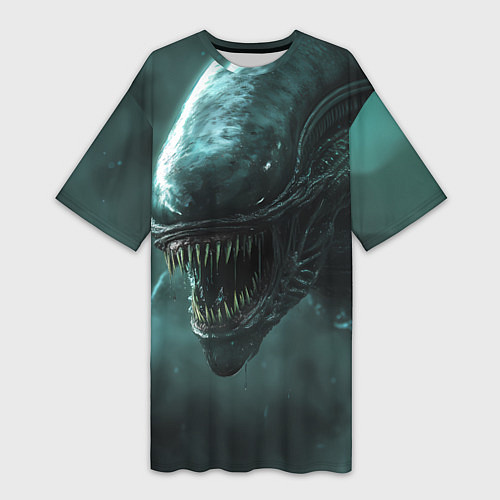 Женская длинная футболка Чужой в космосе / 3D-принт – фото 1