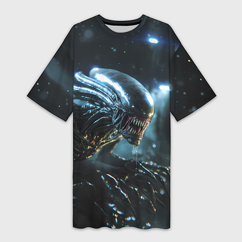 Женская длинная футболка Чужой космос / 3D-принт – фото 1