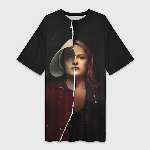 Женская длинная футболка Джун Осборн - Рассказ служанки / 3D-принт – фото 1