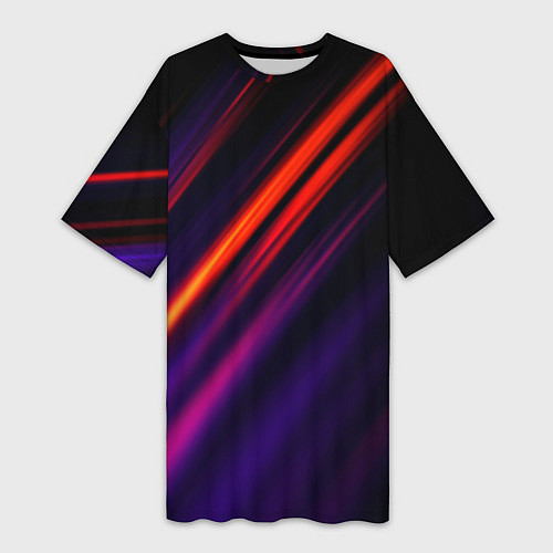 Женская длинная футболка Multicolored / 3D-принт – фото 1