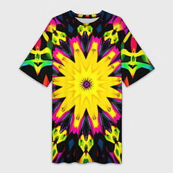 Женская длинная футболка Звездный калейдоскоп