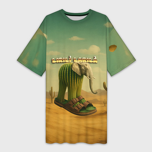 Женская длинная футболка Lirili Larila мем / 3D-принт – фото 1