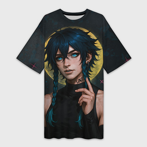 Женская длинная футболка Венти реализм / 3D-принт – фото 1